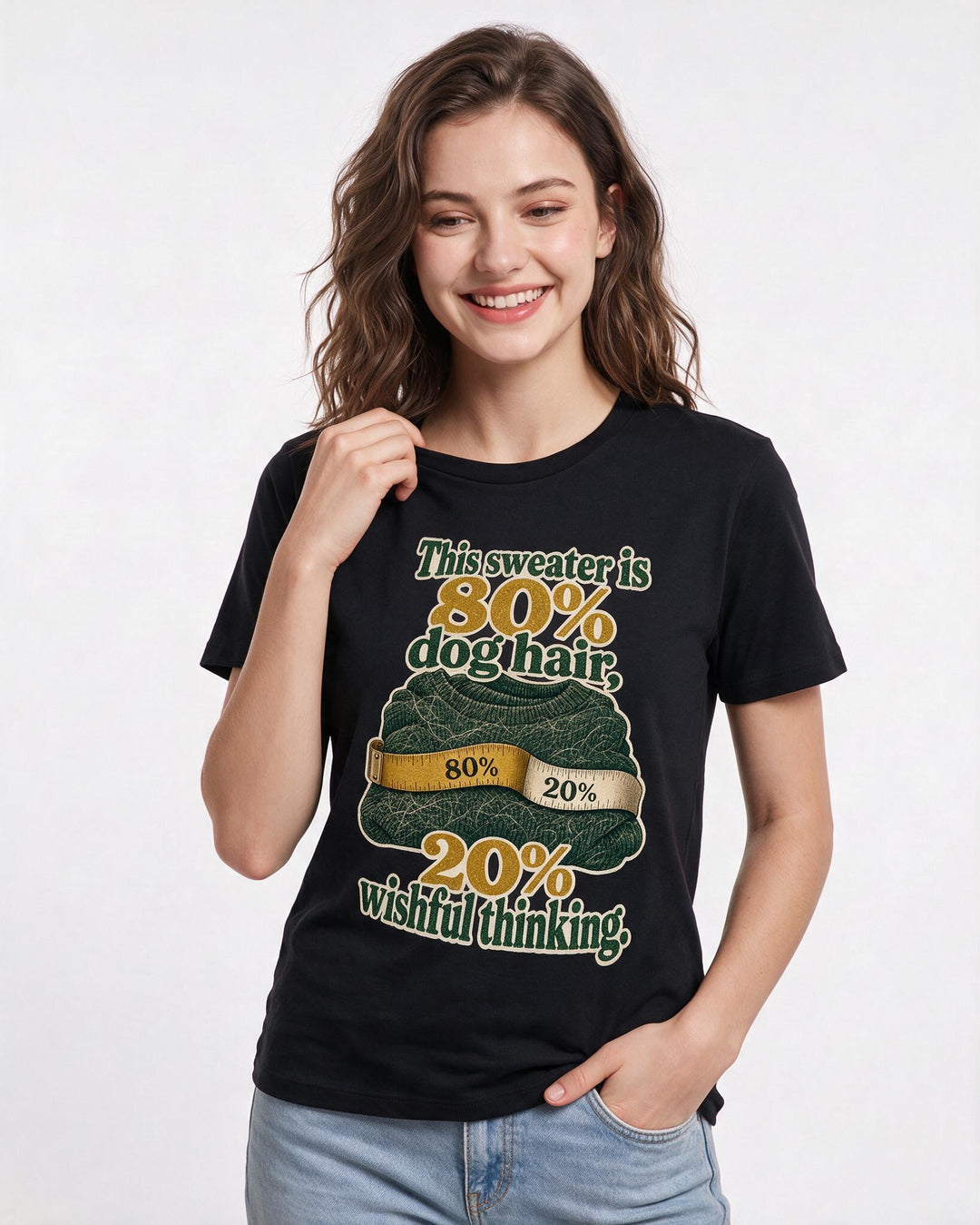 Cat Lover Black T-Shirt for Women – Everyday Expression Graphic Tee product image 1