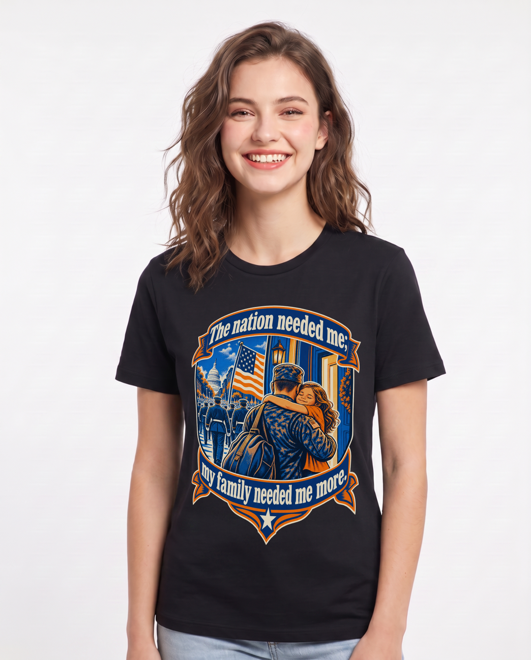 Veteran Black T-Shirt for Women – Everyday Expression Graphic Tee product image 3