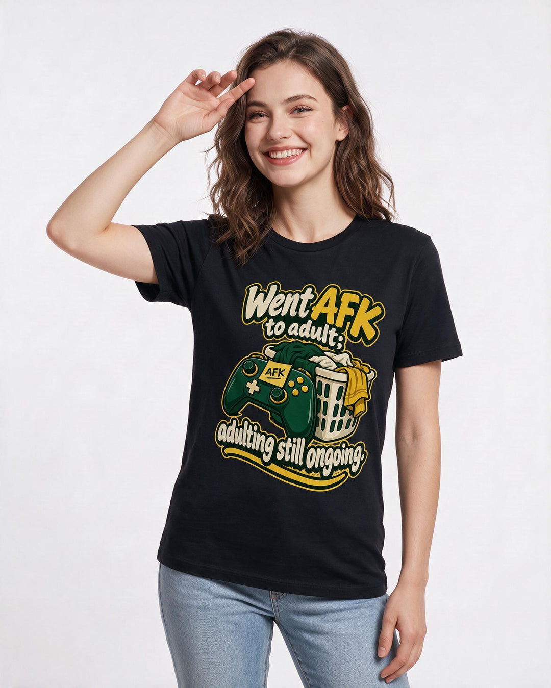 Gaming Black T-Shirt for Women – Game Night Graphic Tee product image 1