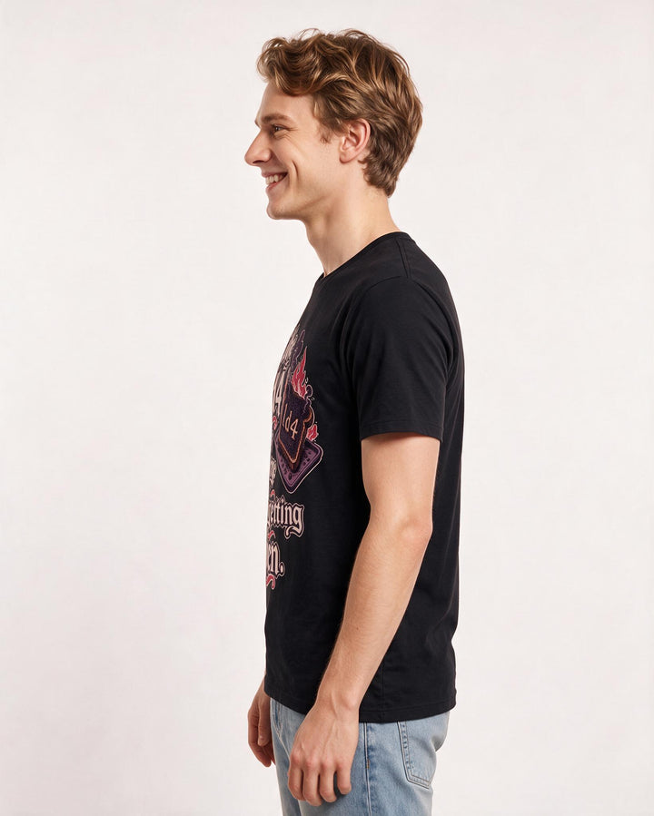 Funny Gaming Men's Black T-Shirt – Take 1d4 fire damage for forgetting the oven. product image 2