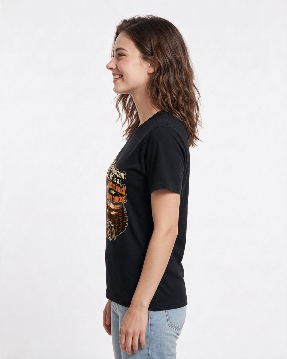 Hunting Black T-Shirt for Women – Everyday Expression Graphic Tee product image 2