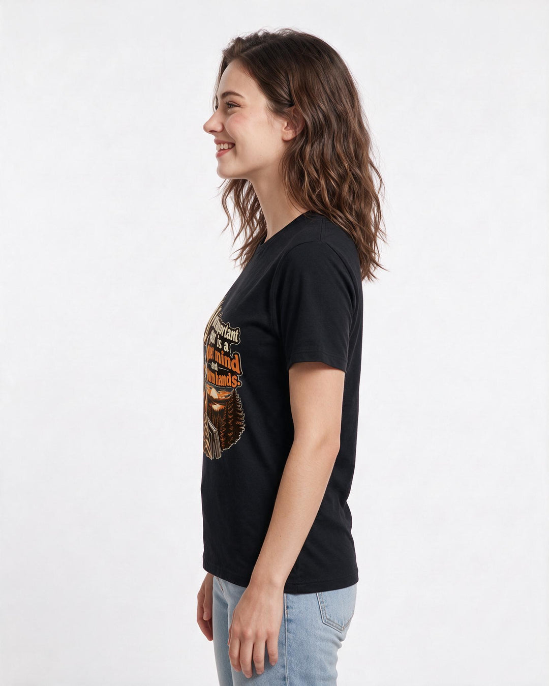 Hunting Black T-Shirt for Women – Everyday Expression Graphic Tee product image 2