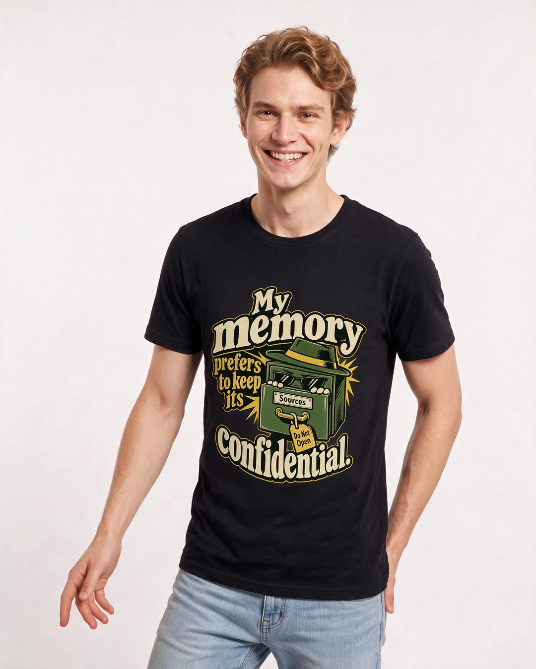 Meme Black T-Shirt for Men – Everyday Expression Graphic Tee product image 1