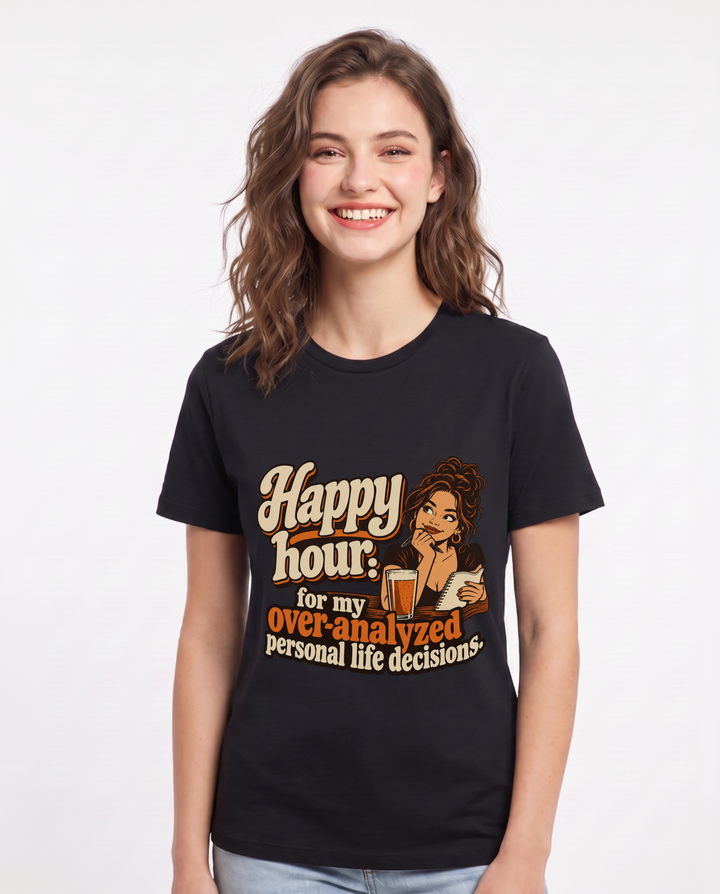 Beer Black T-Shirt for Women – Everyday Expression Graphic Tee product image 3