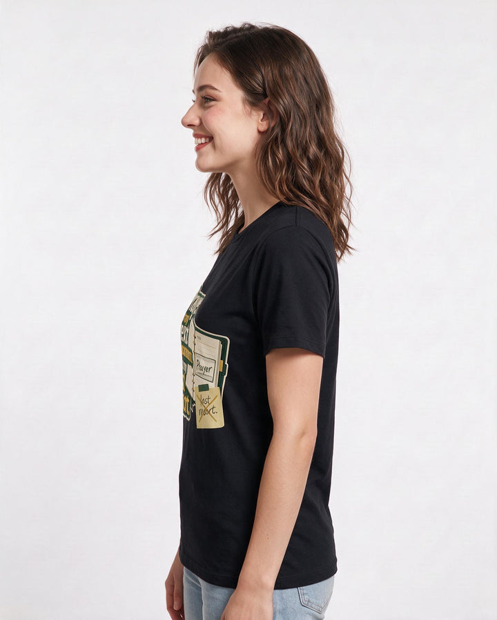 Christian Faith Black T-Shirt for Women – Everyday Expression Graphic Tee product image 2