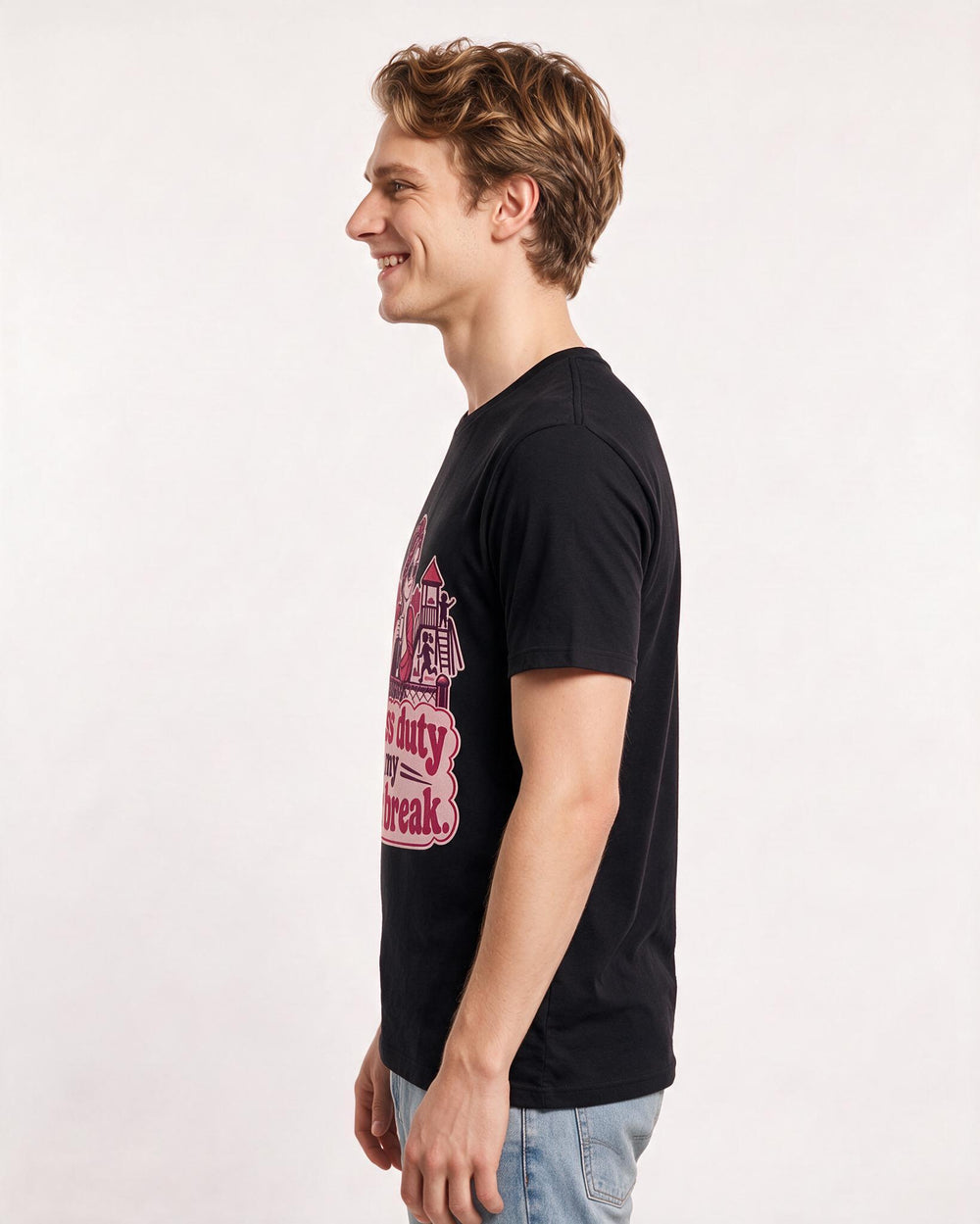 Teacher Black T-Shirt for Men – Everyday Expression Graphic Tee product image 2