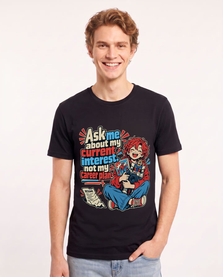 Neurodiversity Black T-Shirt for Men – Everyday Expression Graphic Tee product image 3