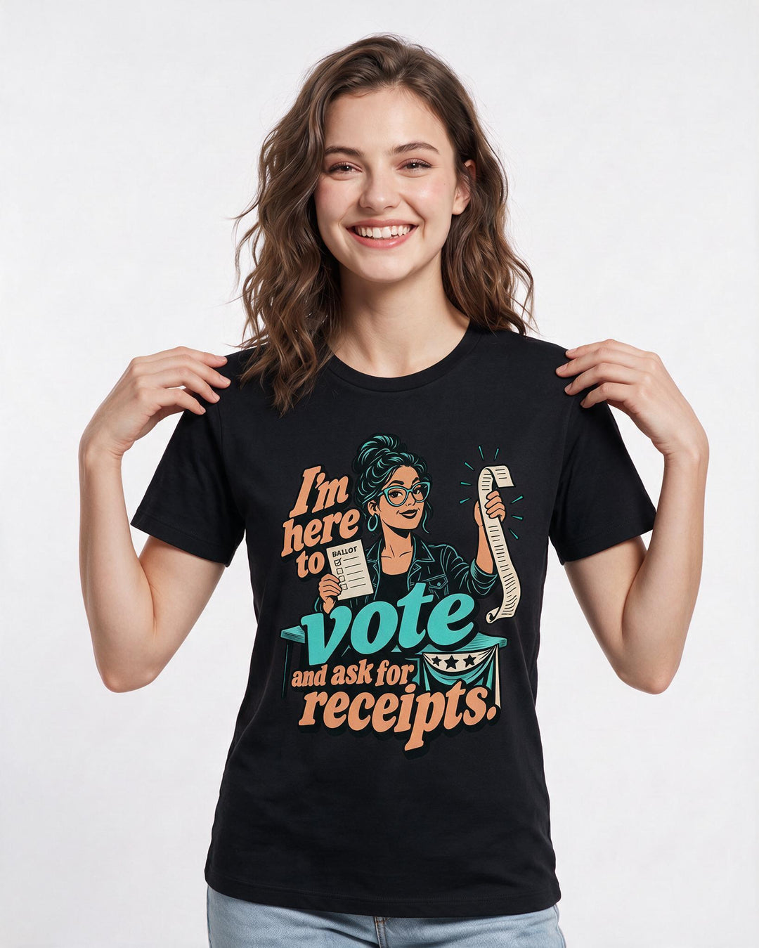 Political Statement Black T-Shirt for Women – Everyday Expression Graphic Tee product image 1
