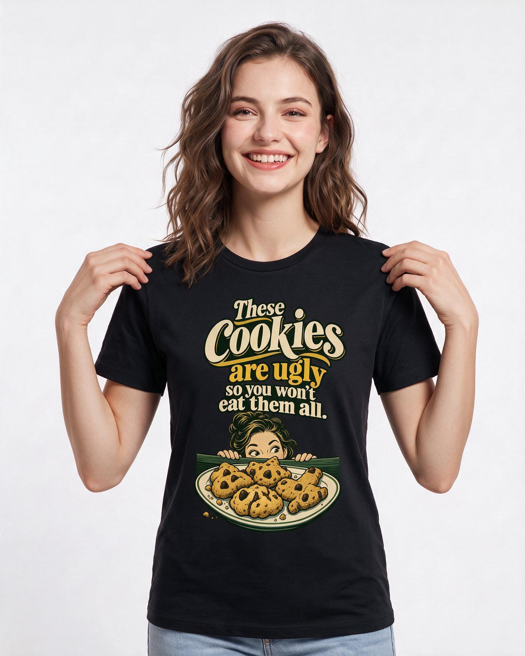 Christmas Black T-Shirt for Women – Holiday Theme Graphic Tee product image 1