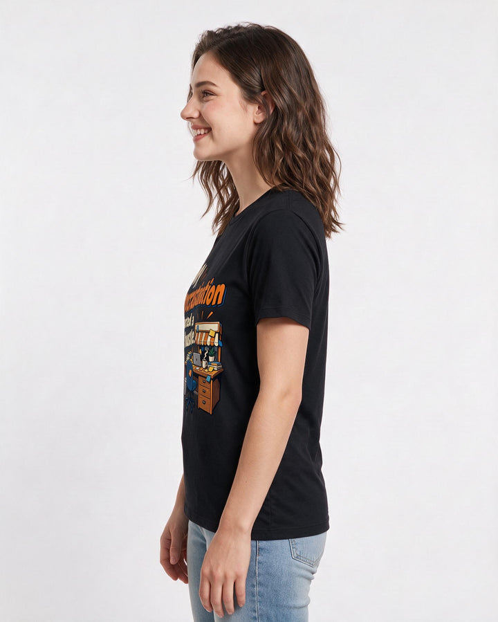 Meme Black T-Shirt for Women – Everyday Expression Graphic Tee product image 2