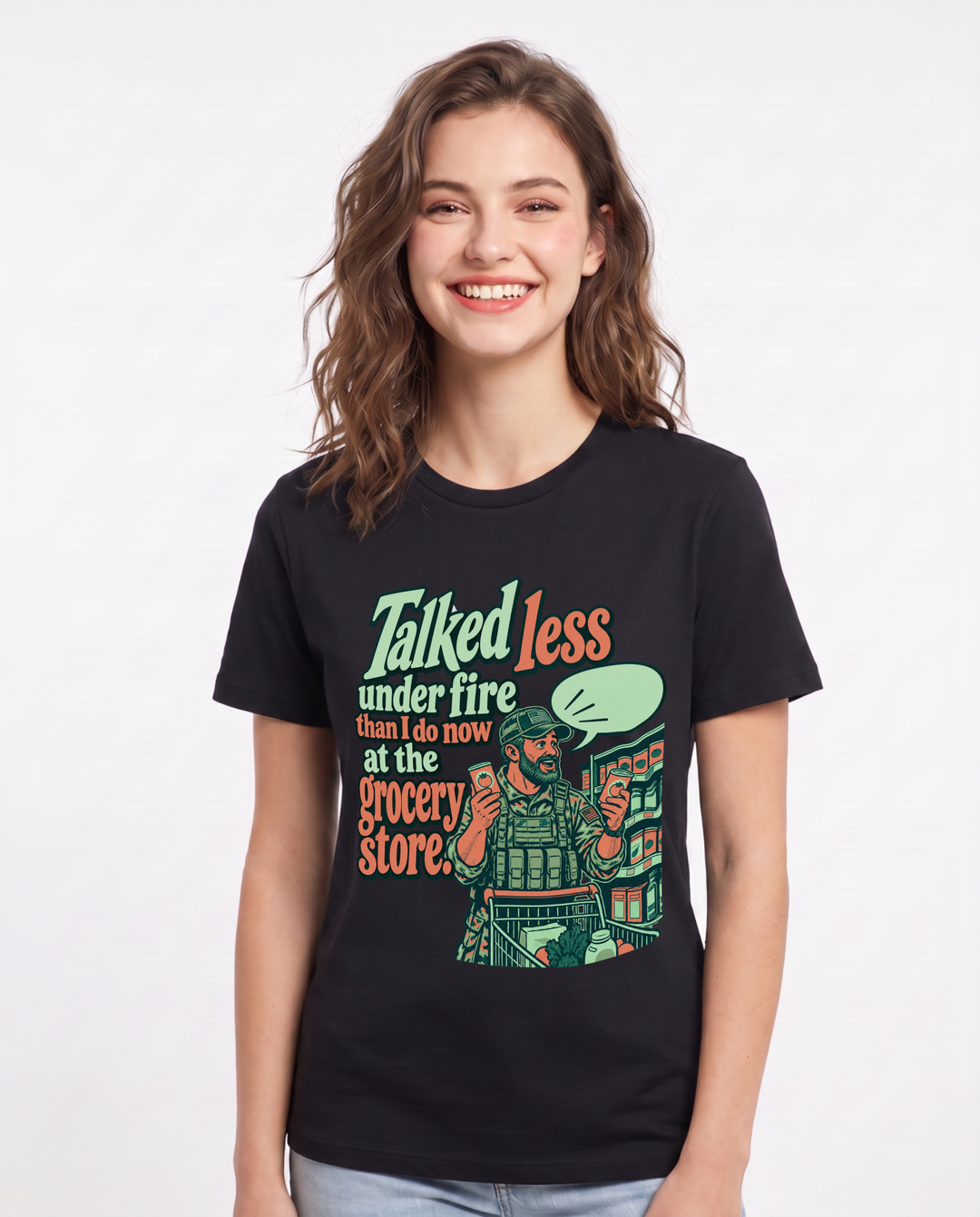 Veteran Black T-Shirt for Women – Everyday Expression Graphic Tee product image 3