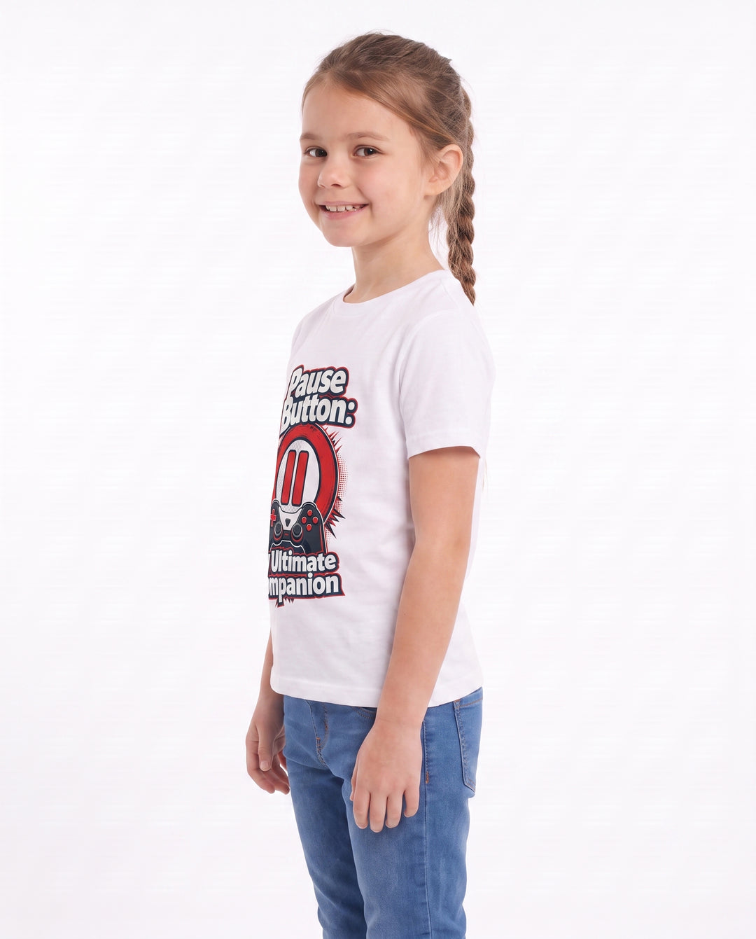 Pause Button: My Ultimate Companion White T-Shirt mockup 2