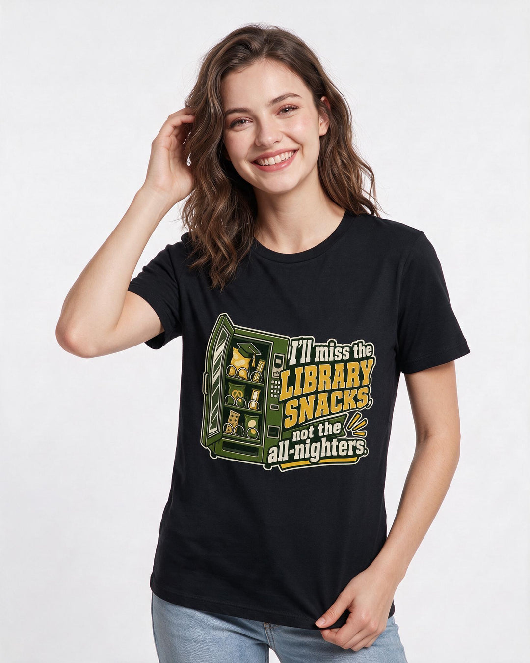 Graduation Black T-Shirt for Women – Everyday Expression Graphic Tee product image 1