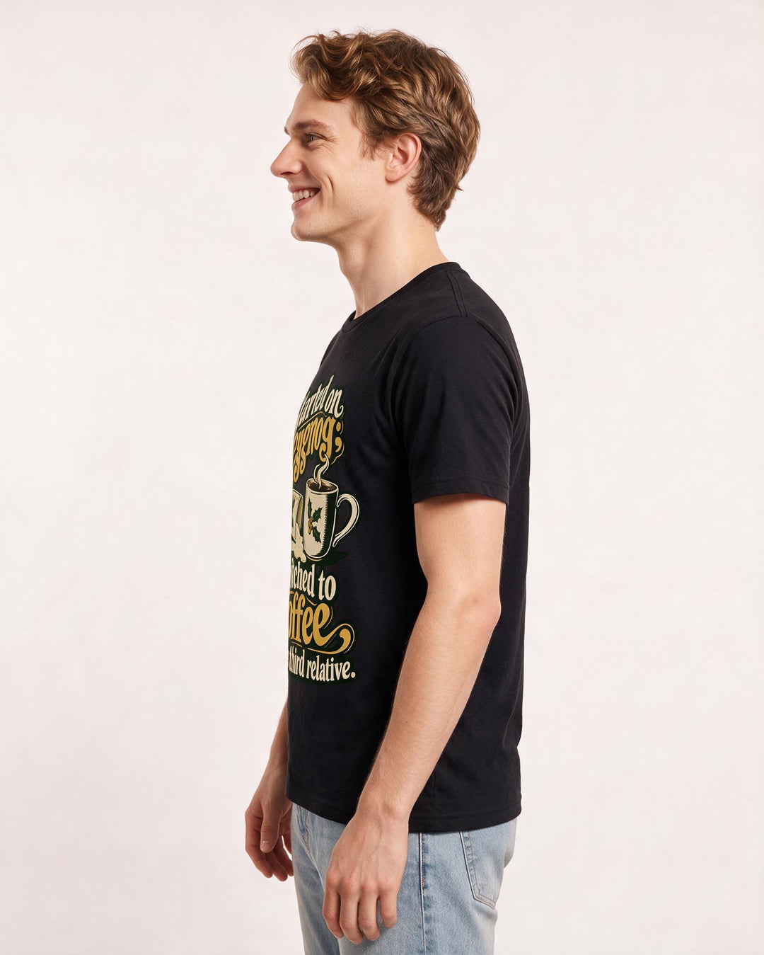 Christmas Black T-Shirt for Men – Holiday Theme Graphic Tee product image 2