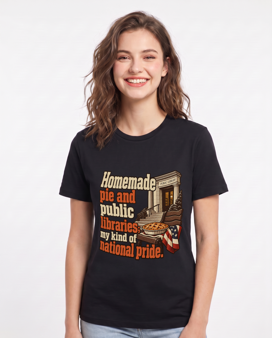 Patriotic Black T-Shirt for Women – Everyday Expression Graphic Tee product image 3