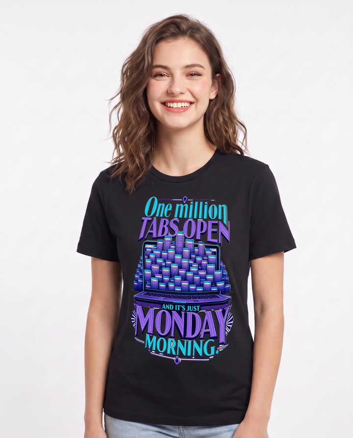 Meme Black T-Shirt for Women – Everyday Expression Graphic Tee product image 3