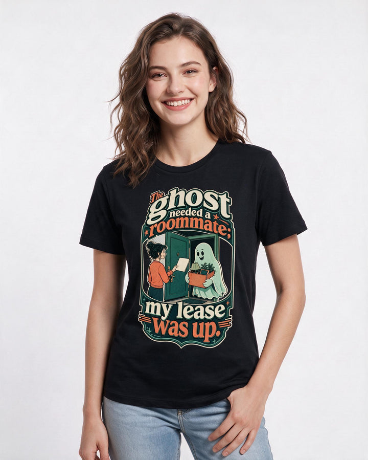 Halloween Black T-Shirt for Women – Halloween Theme Graphic Tee product image 1