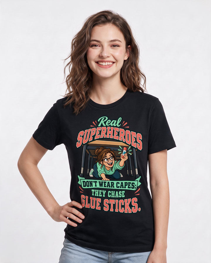 Teacher Black T-Shirt for Women – Everyday Expression Graphic Tee product image 1