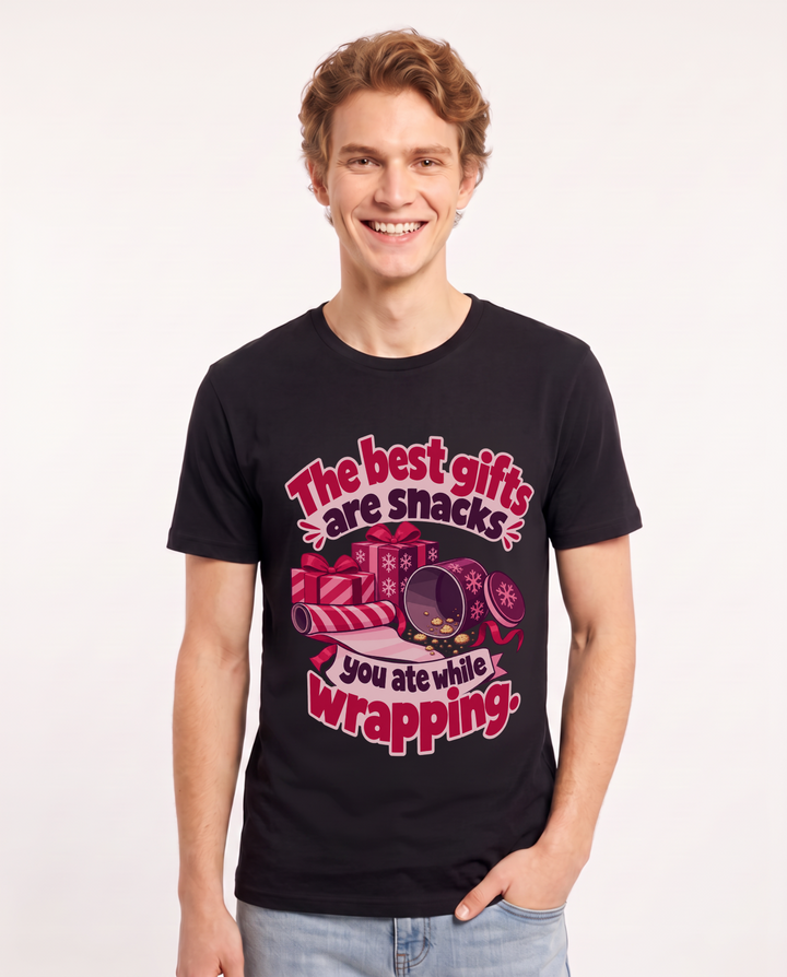 Christmas Black T-Shirt for Men – Holiday Theme Graphic Tee product image 3