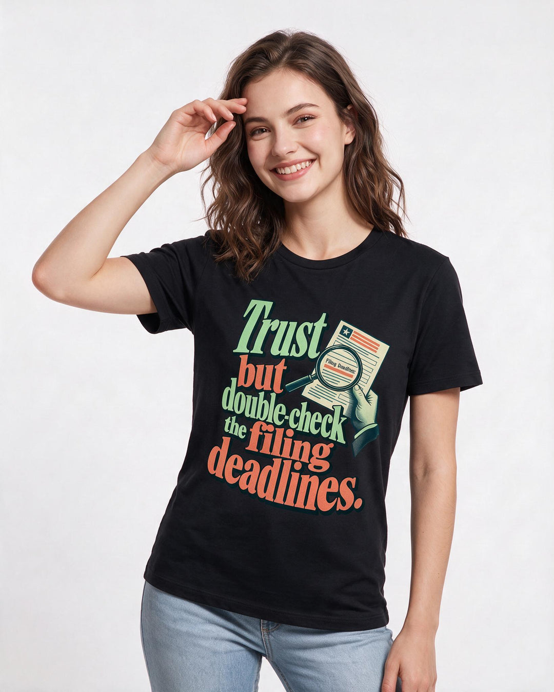 Political Statement Black T-Shirt for Women – Everyday Expression Graphic Tee product image 1