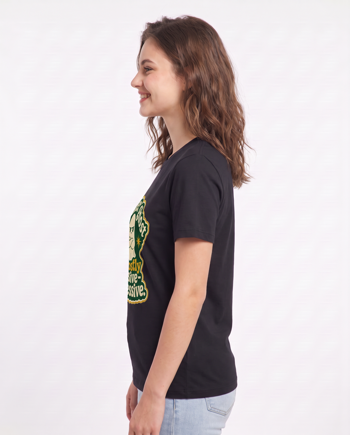 Halloween Women's Black T-Shirt - My inner ghost is mostly product image 2