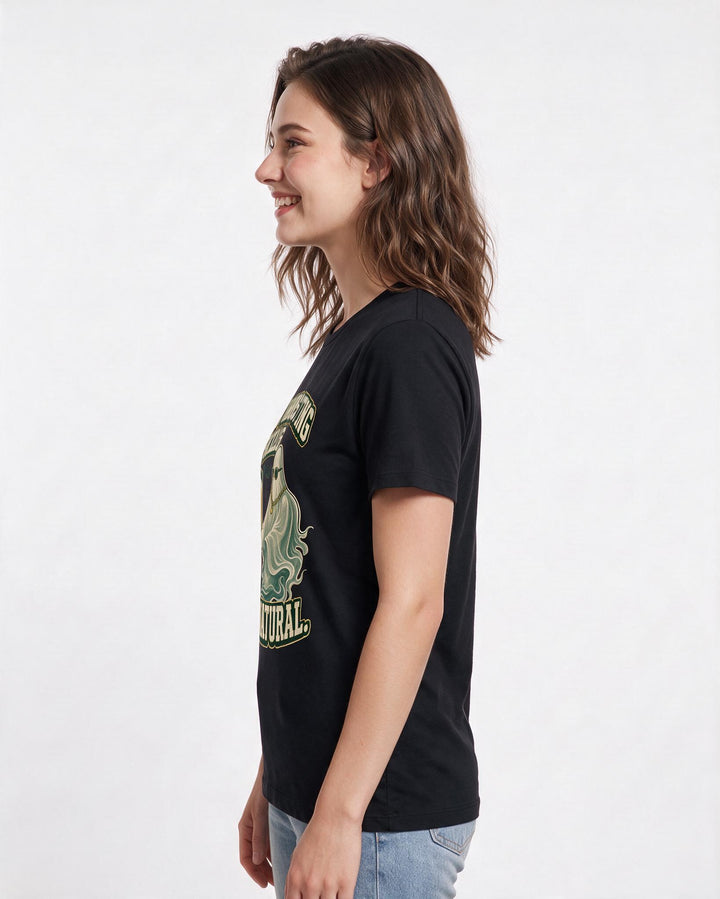 Funny Halloween Women's Black T-Shirt – My ghosting skills are also supernatural. product image 2