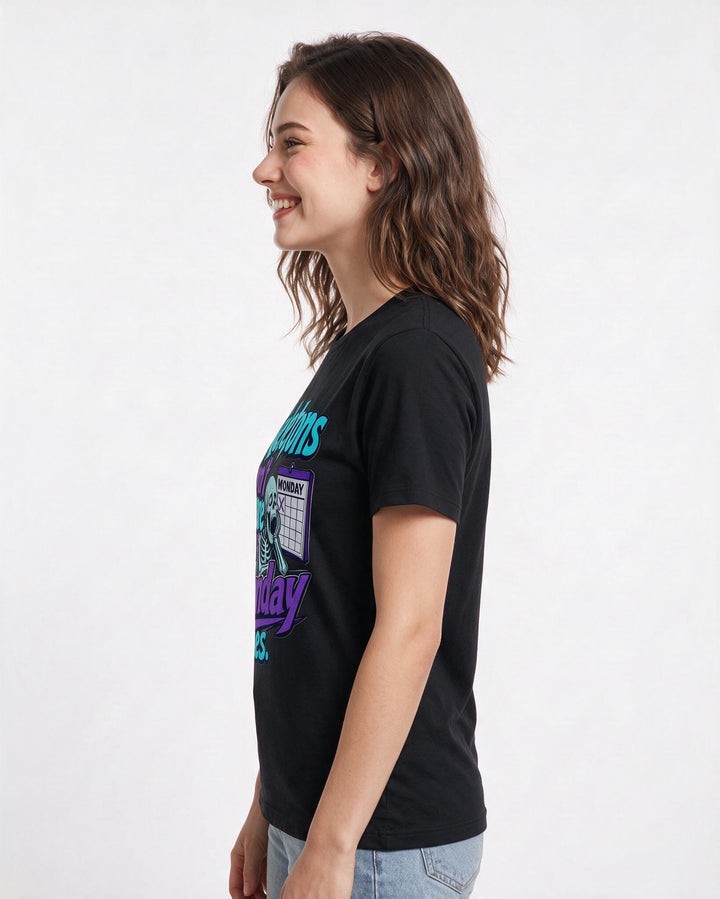 Halloween Black T-Shirt for Women – Halloween Theme Graphic Tee product image 2
