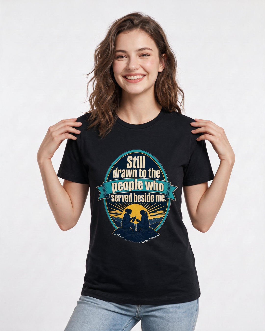 Veteran Black T-Shirt for Women – Everyday Expression Graphic Tee product image 1