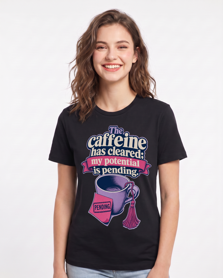 Graduation Black T-Shirt for Women – Everyday Expression Graphic Tee product image 3