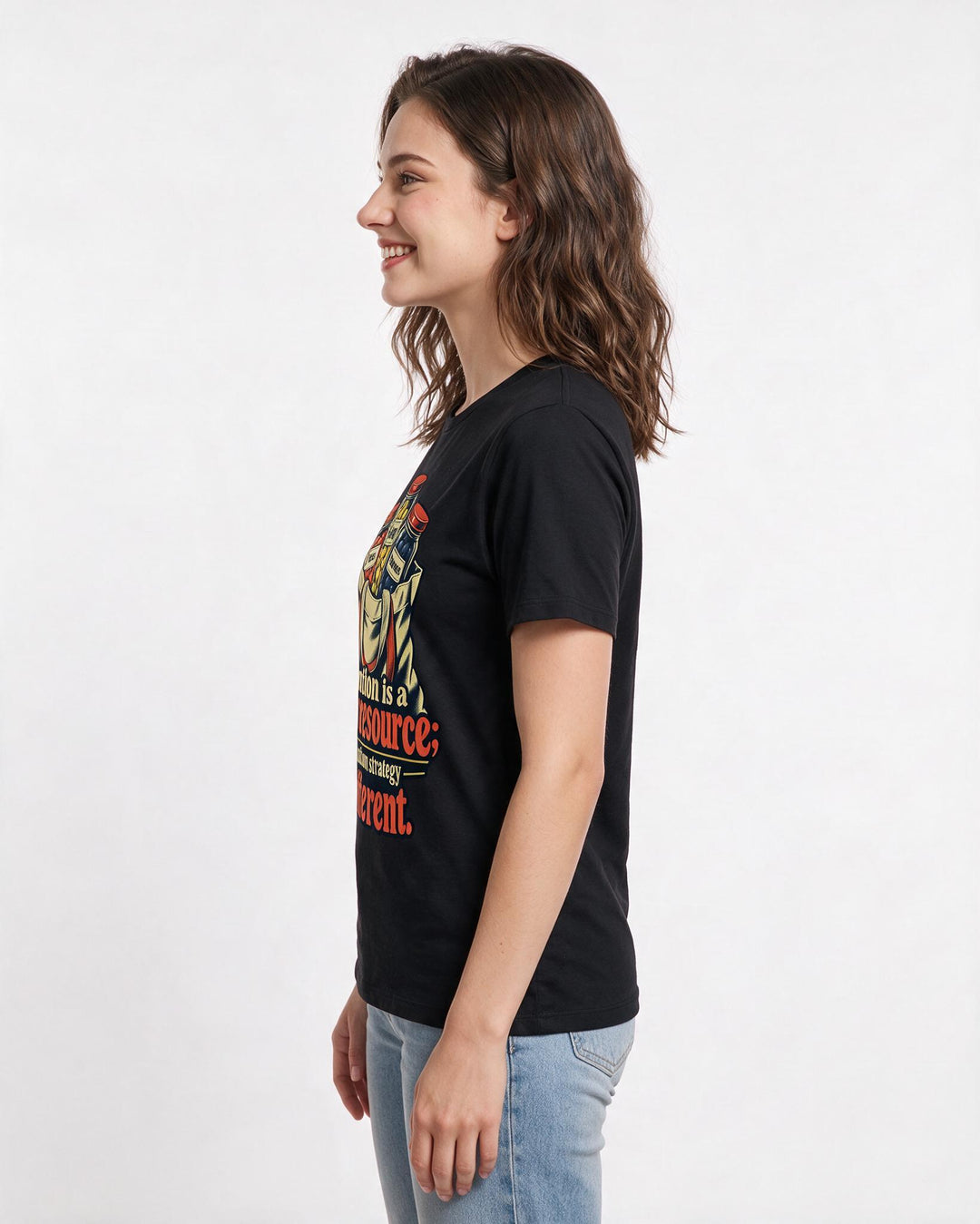 Neurodiversity Black T-Shirt for Women – Everyday Expression Graphic Tee product image 2