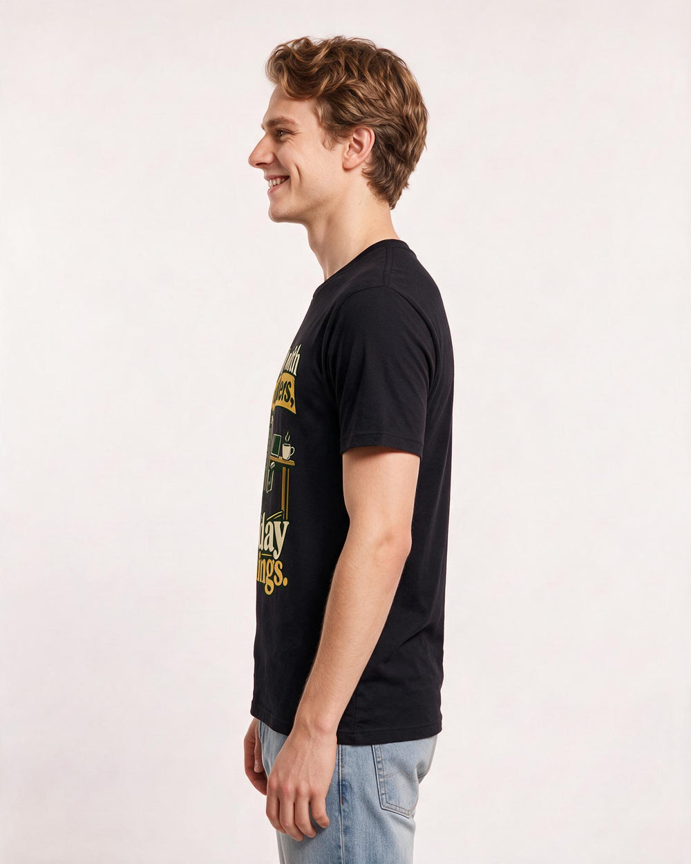 Graduation Black T-Shirt for Men – Everyday Expression Graphic Tee product image 2