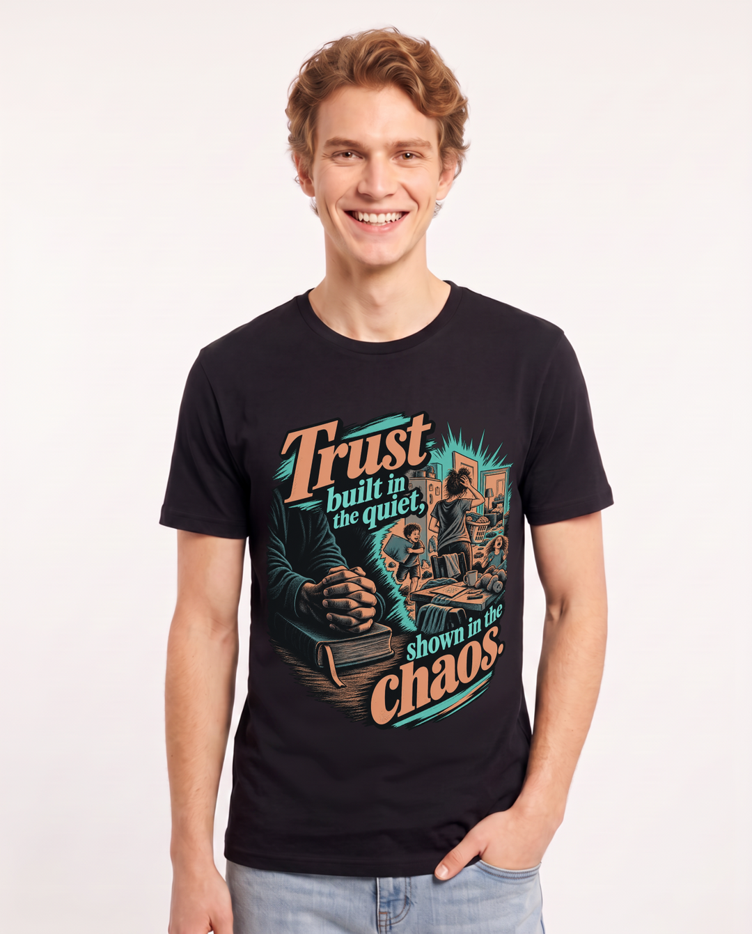 Christian Faith Black T-Shirt for Men – Everyday Expression Graphic Tee product image 3