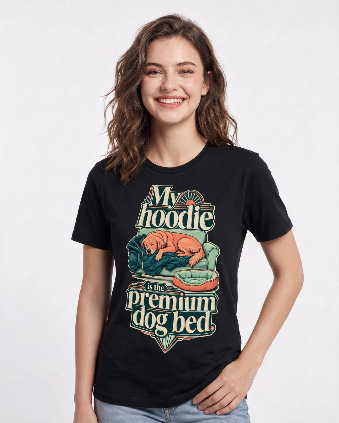 Cat Lover Black T-Shirt for Women – Everyday Expression Graphic Tee product image 1