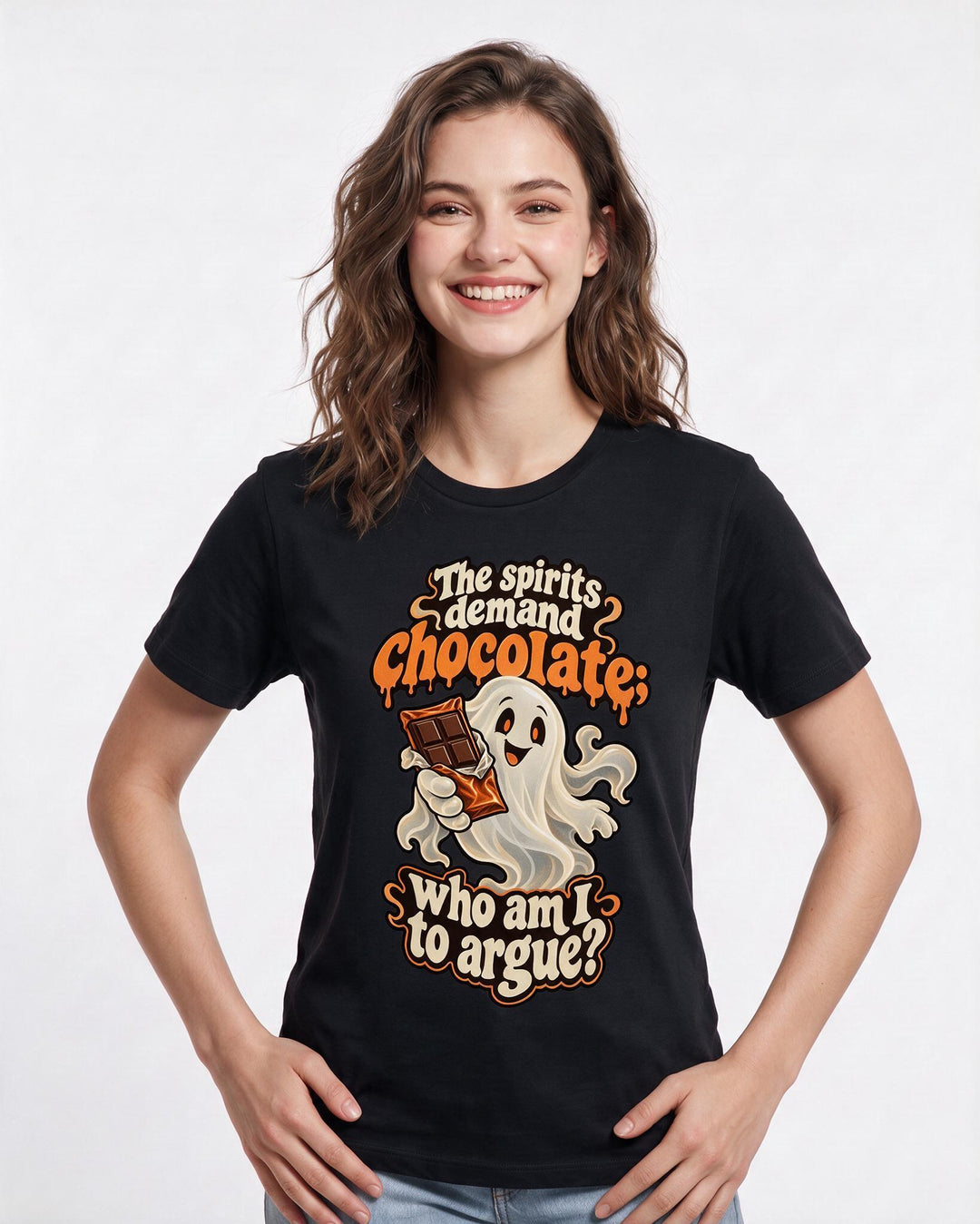 Halloween Black T-Shirt for Women – Halloween Theme Graphic Tee product image 1