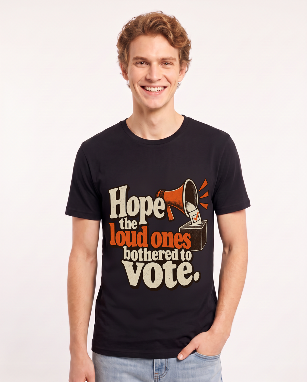 Political Statement Black T-Shirt for Men – Everyday Expression Graphic Tee product image 3