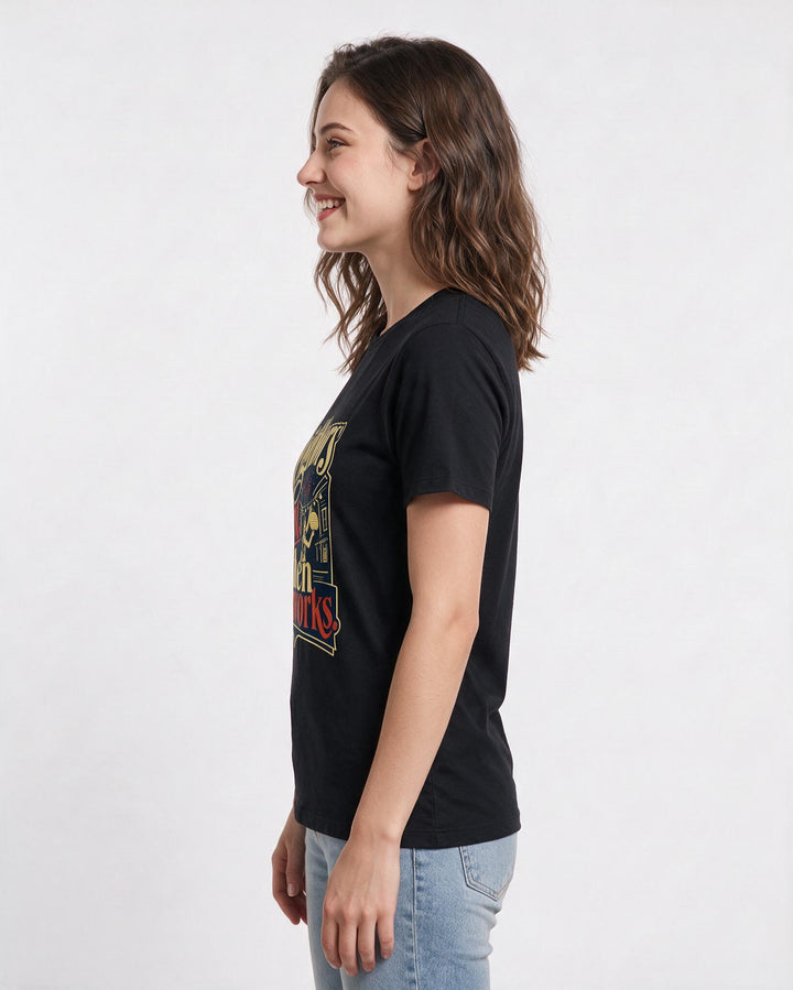 Patriotic Black T-Shirt for Women – Everyday Expression Graphic Tee product image 2