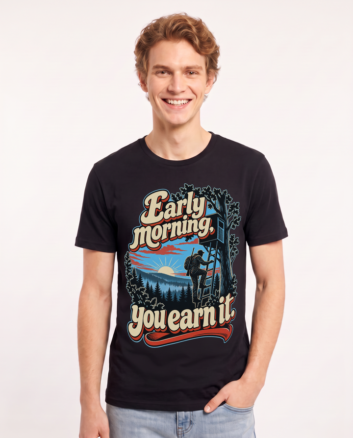 Hunting Black T-Shirt for Men – Everyday Expression Graphic Tee product image 3