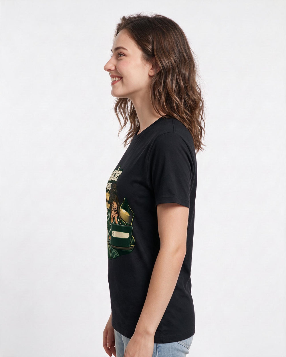 Teacher Black T-Shirt for Women – Everyday Expression Graphic Tee product image 2