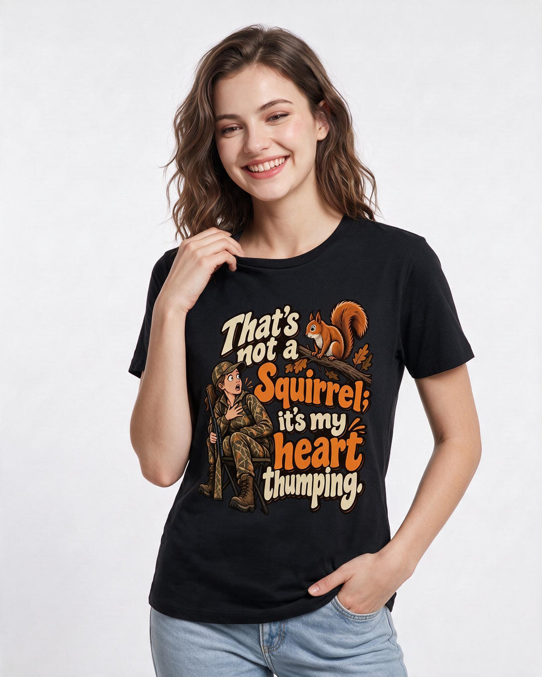 Hunting Black T-Shirt for Women – Everyday Expression Graphic Tee product image 1