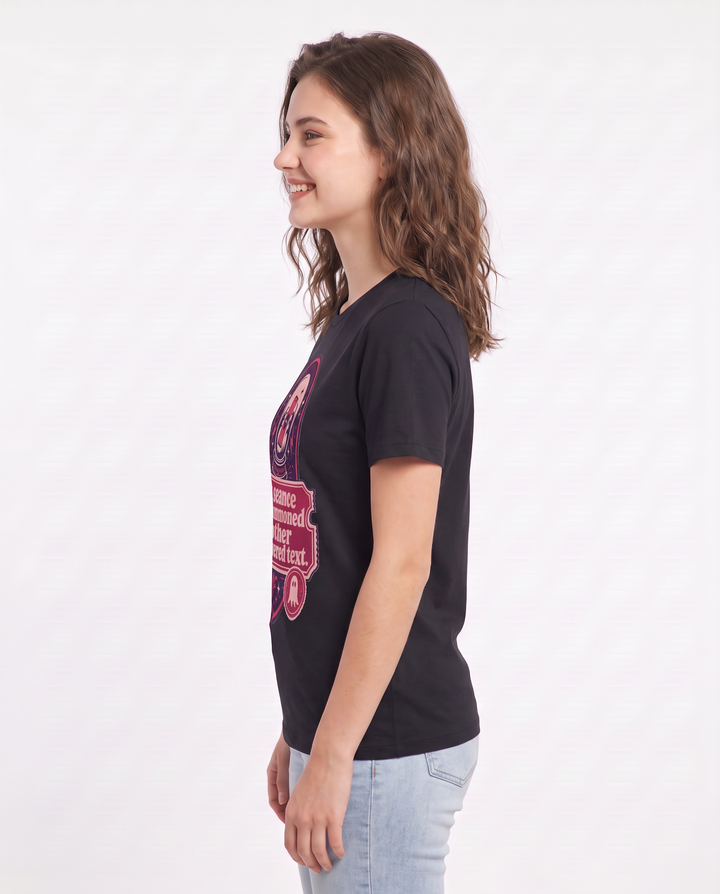 Halloween Women's Black T-Shirt - My seance just summoned another product image 2