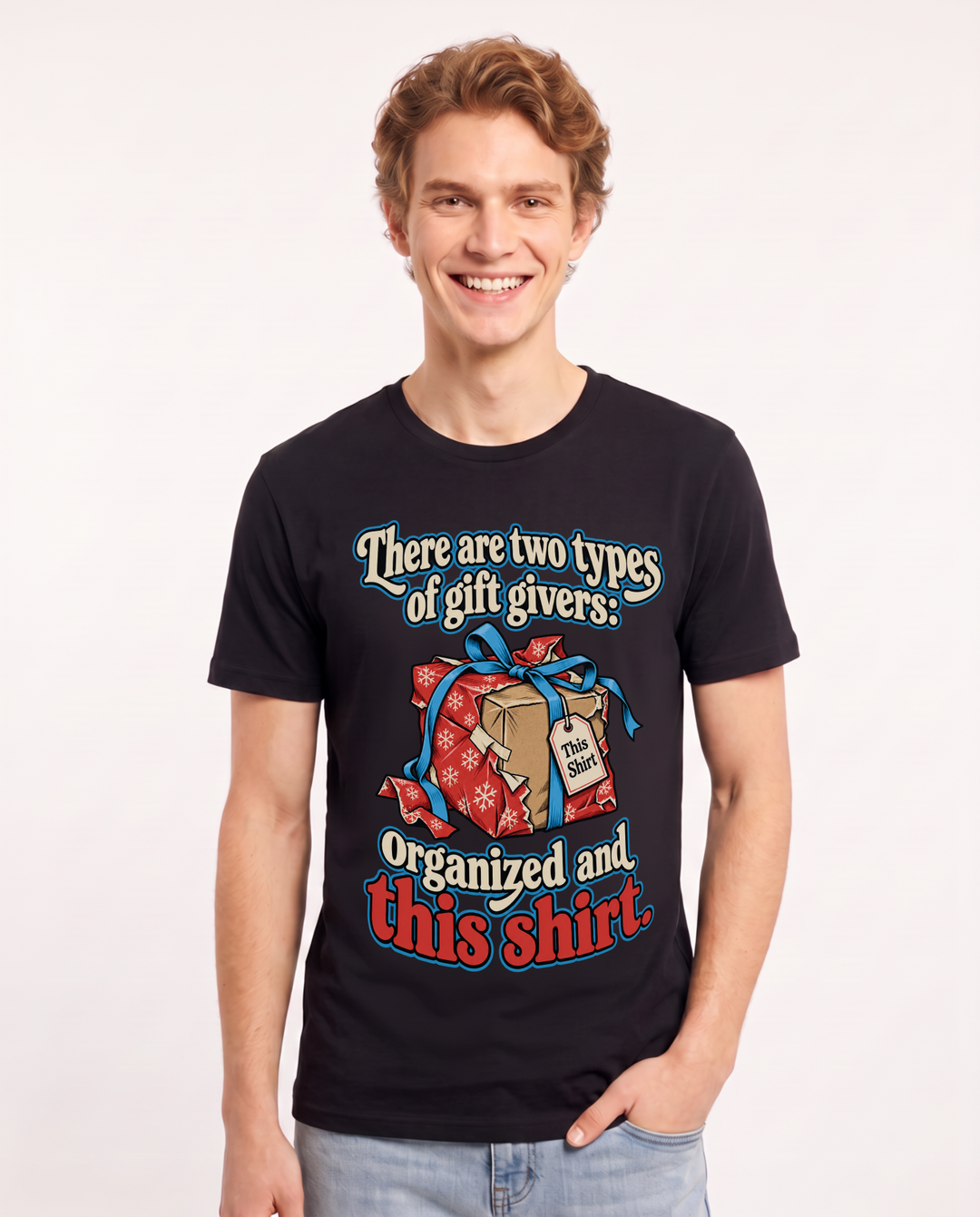 Christmas Black T-Shirt for Men – Holiday Theme Graphic Tee product image 3