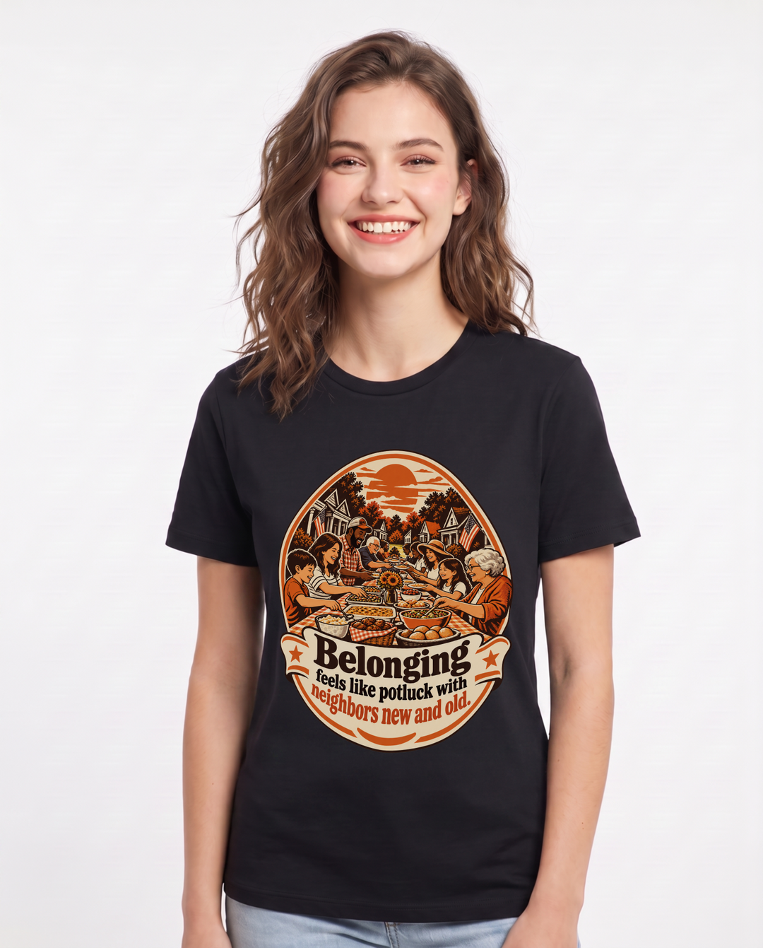 Patriotic Black T-Shirt for Women – Everyday Expression Graphic Tee product image 3
