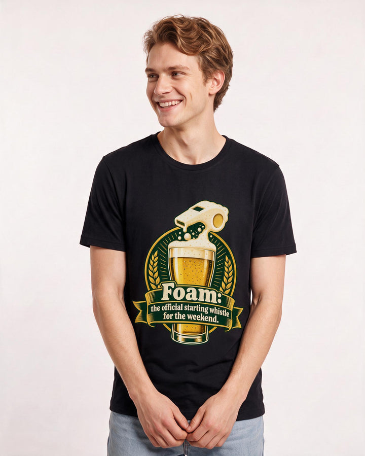 Beer Black T-Shirt for Men – Everyday Expression Graphic Tee product image 1
