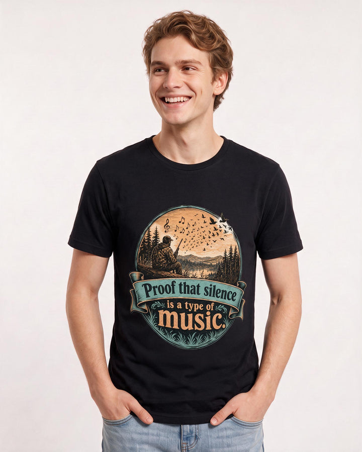 Hunting Black T-Shirt for Men – Everyday Expression Graphic Tee product image 3