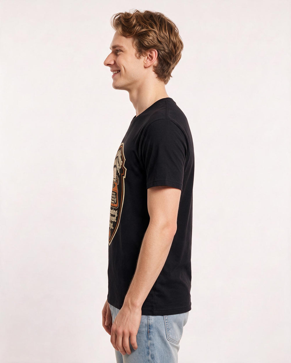 Graphic Men's Black T-Shirt - I'm not missing social cues, I'm reading product image 2