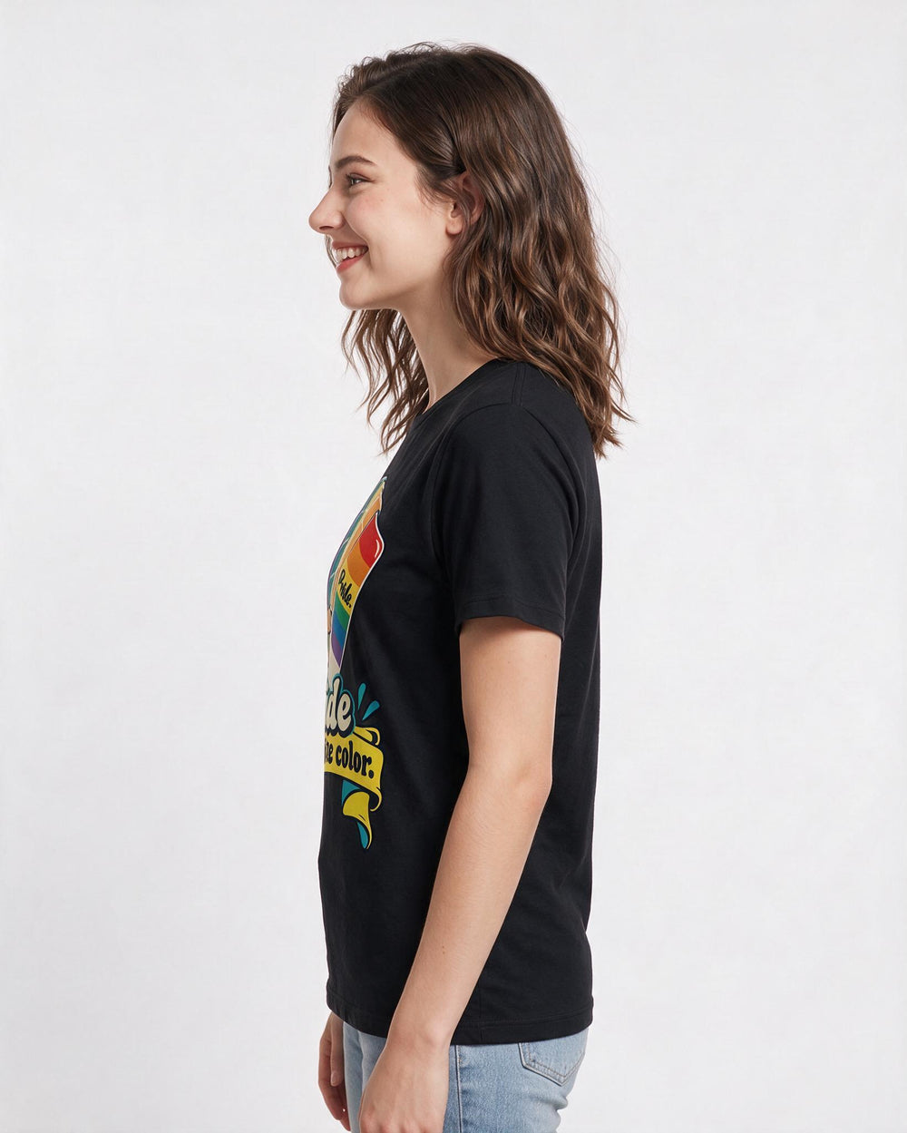 Pride Black T-Shirt for Women – Everyday Expression Graphic Tee product image 2