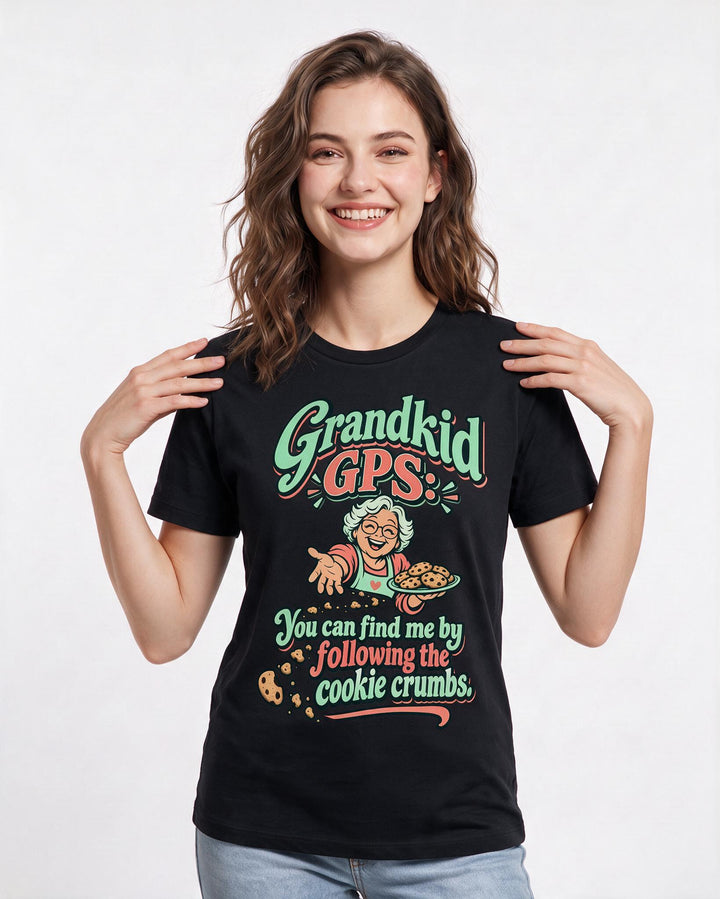 Grandparent Black T-Shirt for Women – Everyday Expression Graphic Tee product image 1
