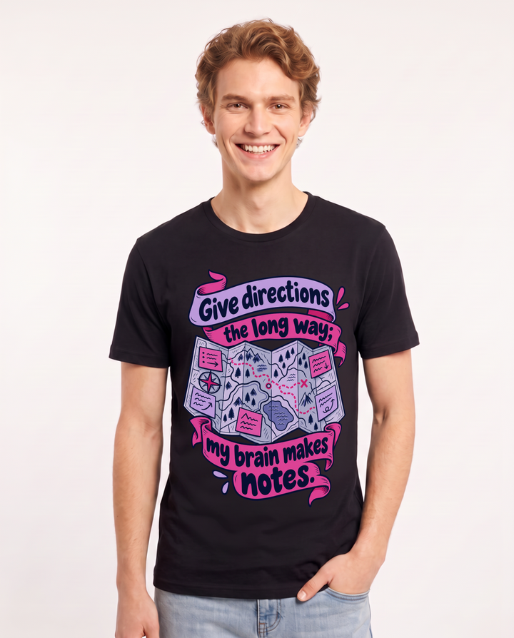 Neurodiversity Black T-Shirt for Men – Everyday Expression Graphic Tee product image 3