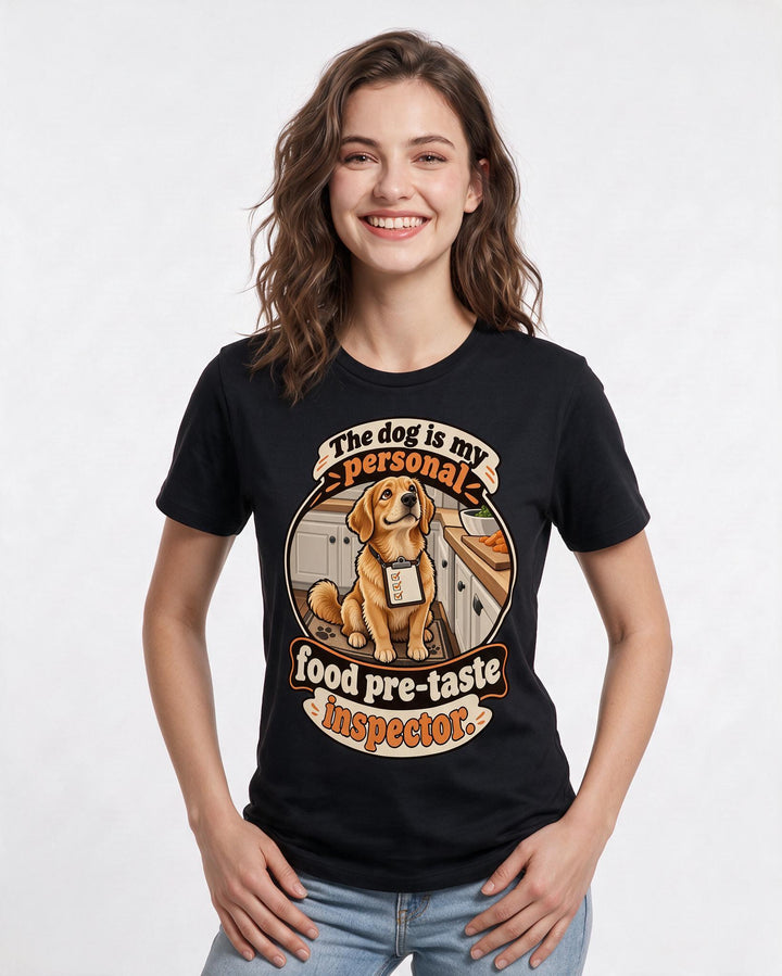 Dog Lover Black T-Shirt for Women – Everyday Expression Graphic Tee product image 1