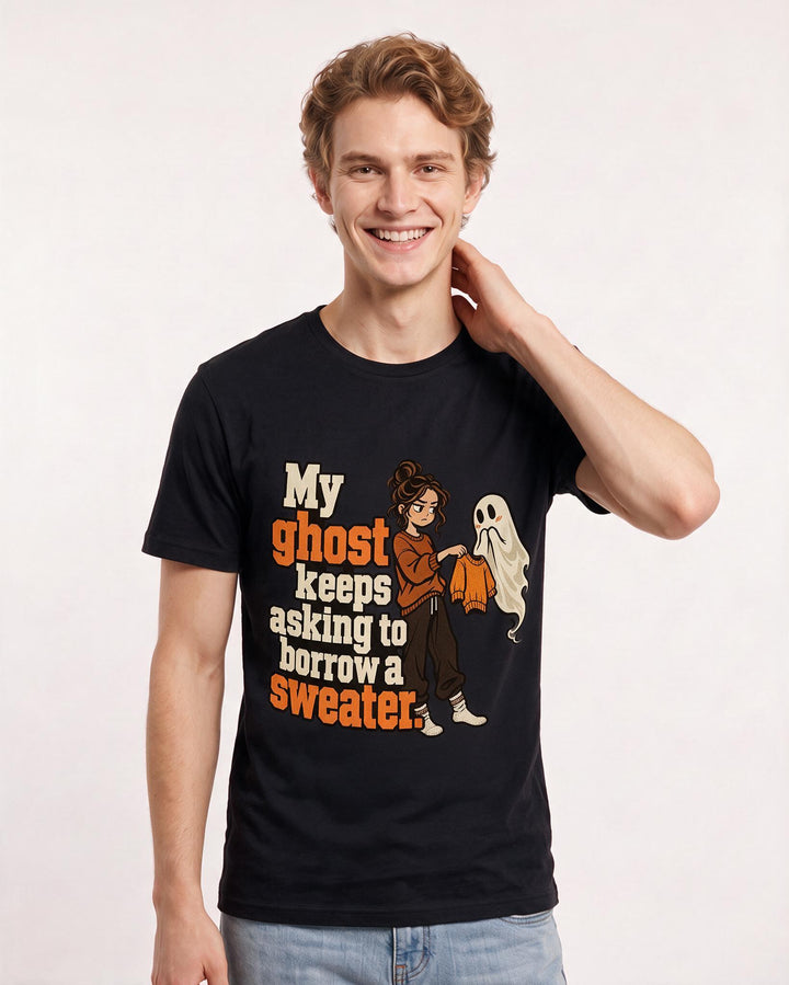 Halloween Black T-Shirt for Men – Halloween Theme Graphic Tee product image 1